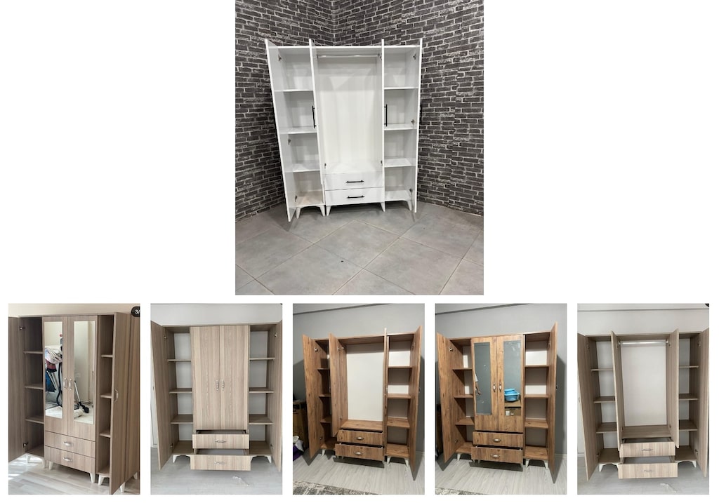 4 kapaklı elbise dolabı yeujetcicn - 6