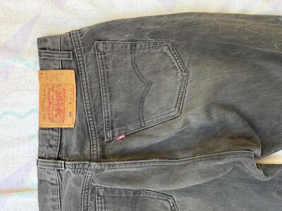 WINTAGE; Orijinal Amerika üretimi; LEVI STRAUSS 501 SİYAH KOT; W34 L32
