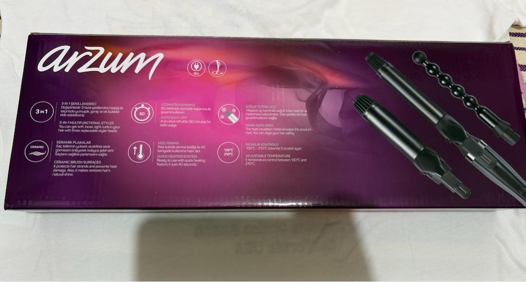 Arzum 3 Başlıklı Saç Şekillendirici Seramik - 6