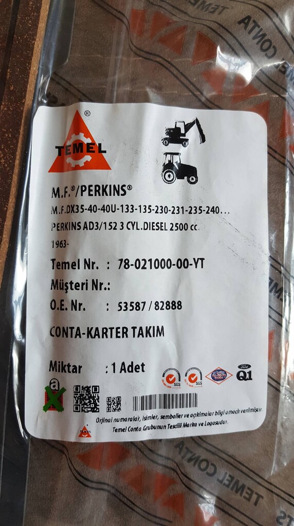 Massey Ferguson Karter Takım Conta - 6
