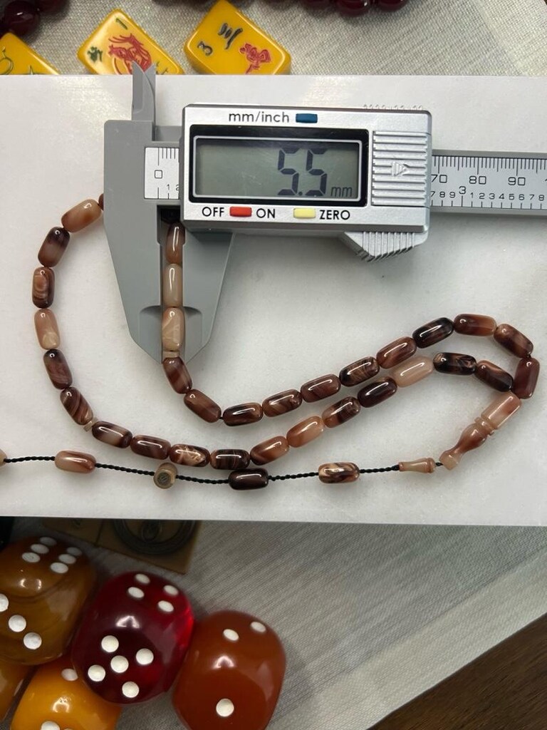 Özel Döküm Sıkma Kehribar Tesbih - 5