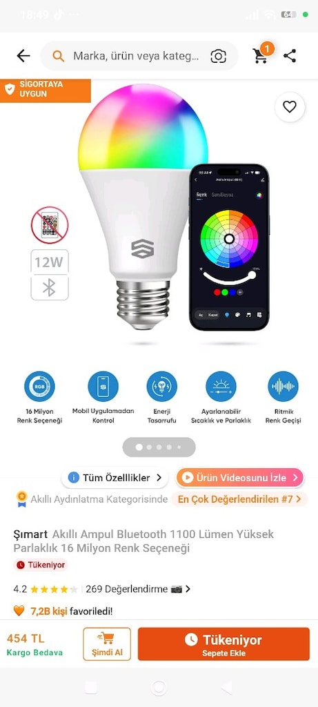 şımart akıllı ampul 2 adet - 2