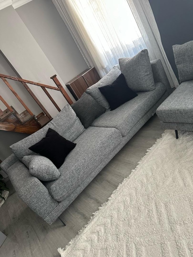 Wellart Home Roma Köşe Takımı- L Koltuk Gürgen İskelet & Keten Kumaş - 6