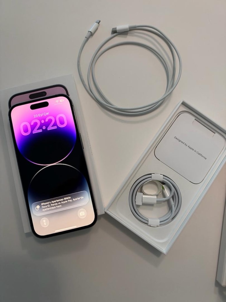TR cihazı kutulu iPhone 14 Pro 128GB Mor ve magsafe kılıf - 4