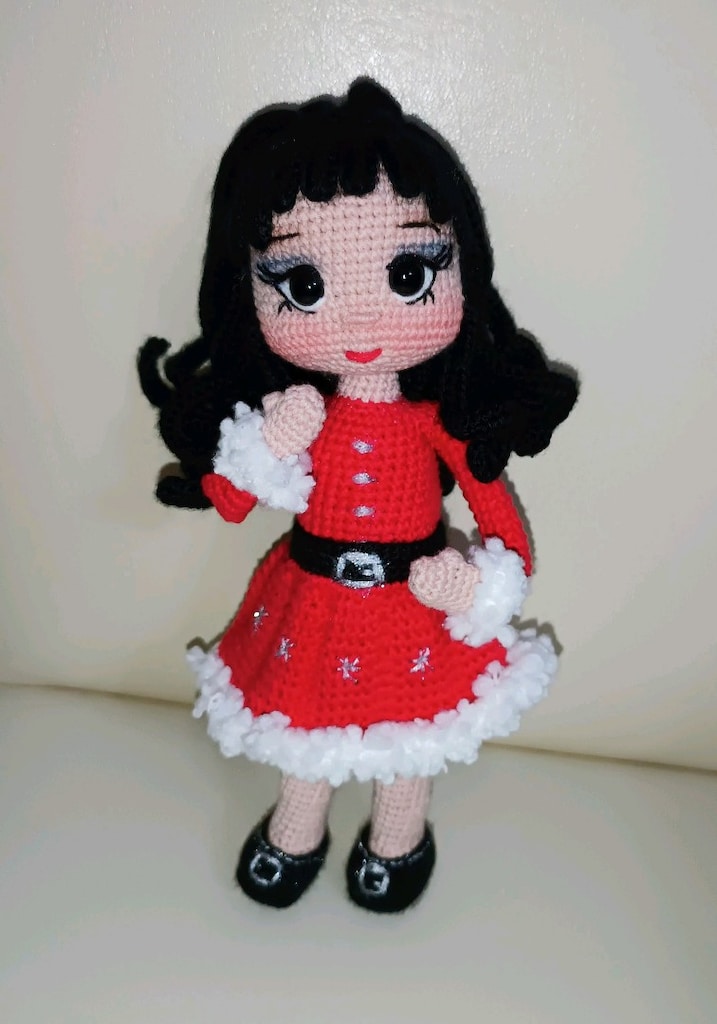 Amigurumi noel temalı bebek - 4