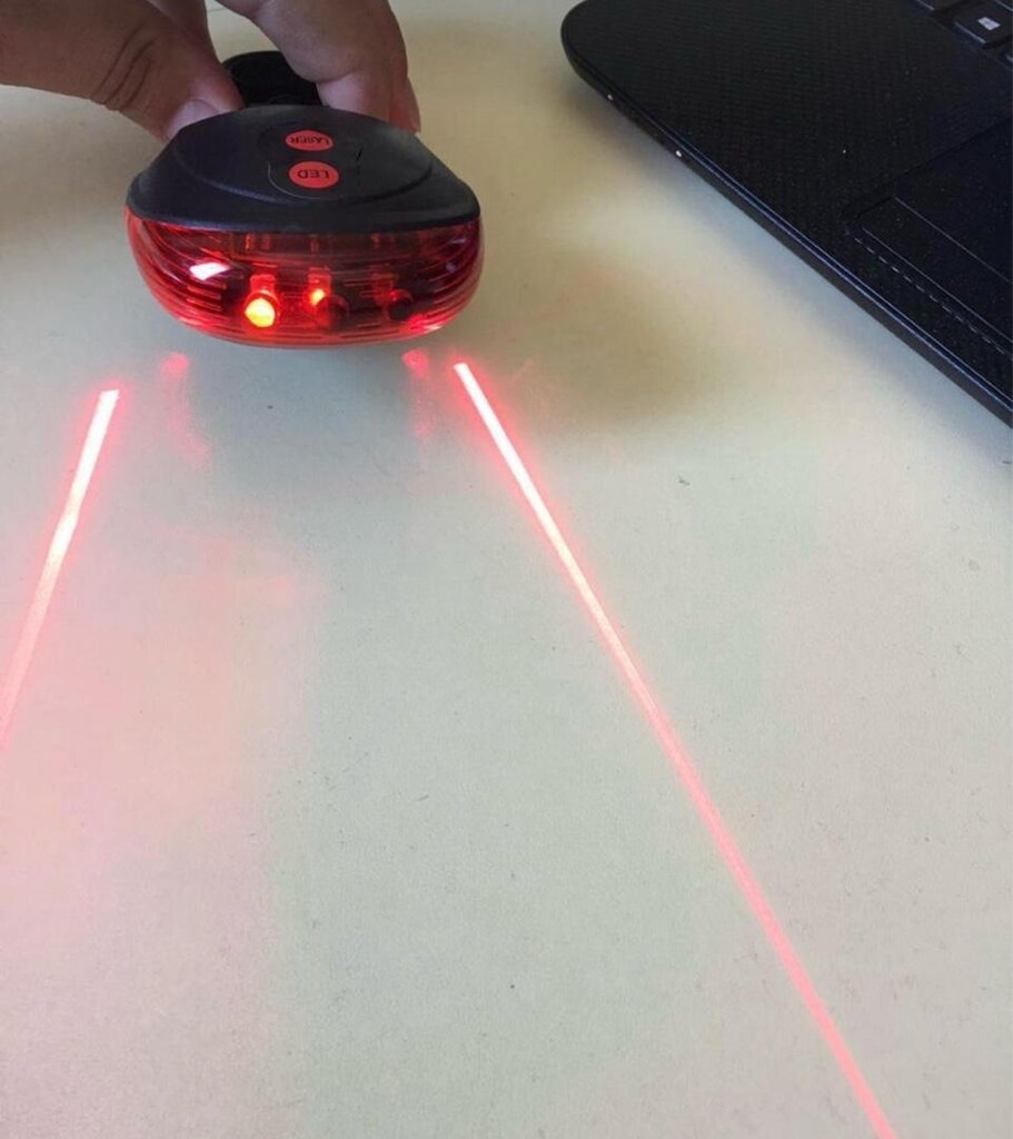 Lazer Şeritli Bisiklet Işığı Pilli - 8