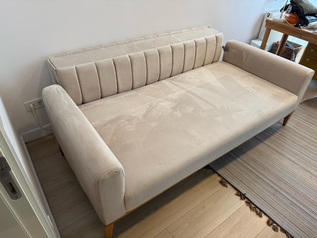 Modern Krem/Bej Yataklı Kanepe – Açılır Koltuk - 6