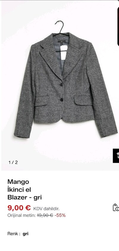 Mango bayan ceket