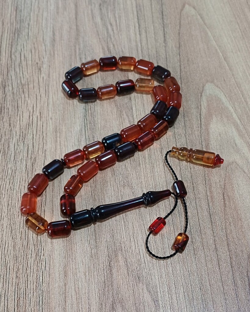Sıkma Kehribar Tesbih - 3
