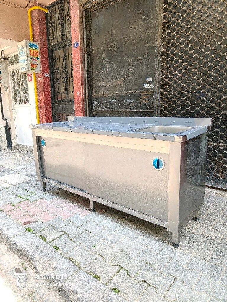 krom evye paslanmaz bulaşık yıkama lavabosu hazır mutfak eviye tezgah - 16