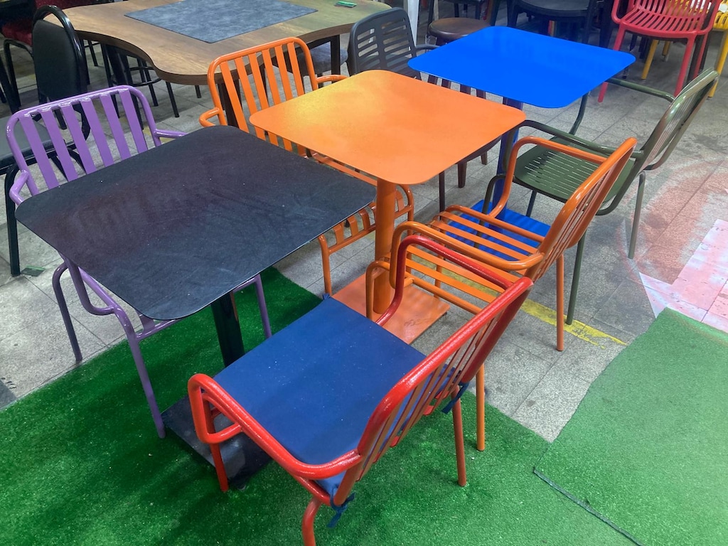 DEMİR MASA SANDALYE TAKIMI CAFE RESTAURANT ÇAY BAHÇESİ DIŞ MEKAN - 8