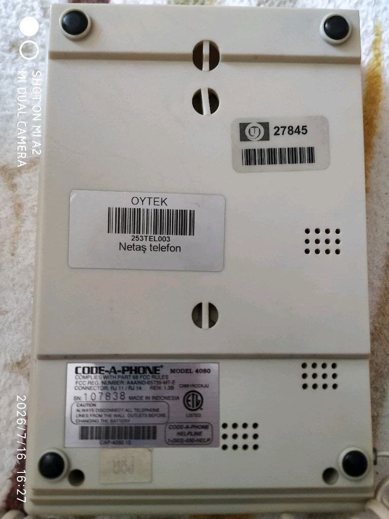 NETAŞ marka masa üstü tuşlu telefon, krem renk - 3