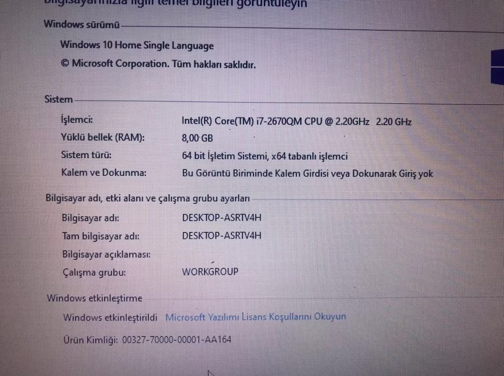 TERTEMİZ HATASIZ 8 ÇEKİRDEKLİ ÇİFT EKRAN KARTLI NOTEBOOK LAPTOP - 10
