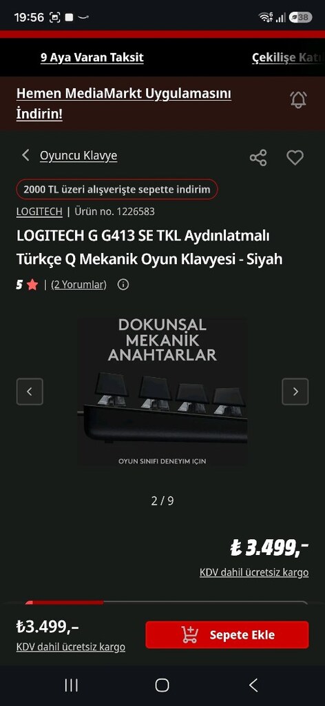 LOGITECH G G413 SE TKL Aydınlatmalı Türkçe Q Mekanik Oyun Klavyesi - - 4