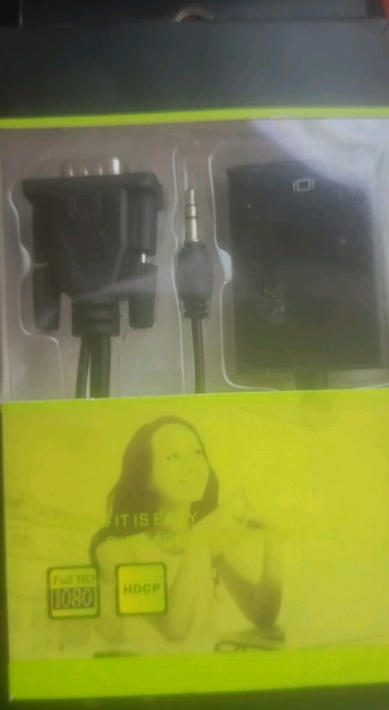 VGA to HDMI Çevirici Adaptör 3.5 Mm Ses Girişli (HDMI - 8