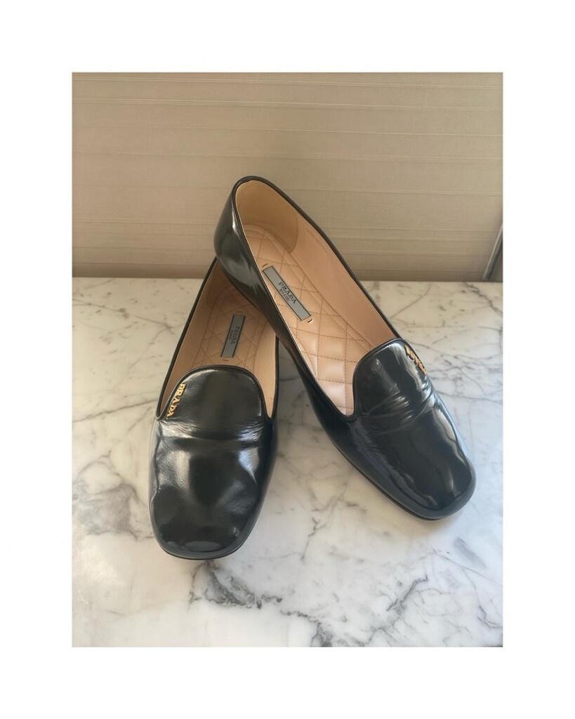 Prada 36,5 Siyah %100 Deri Babet