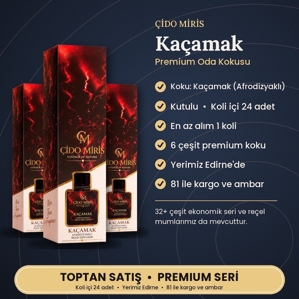 ÇİDO MİRİS KAÇAMAK PREMIUM ODA KOKUSU KOLİ İÇİ 24 ADET - 2