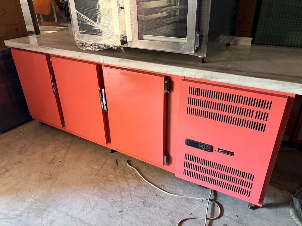 2.5 Metre Mermerli Tezgah Altı Dolaplar / Soğutmalı Çalışma Tezgahları - 2