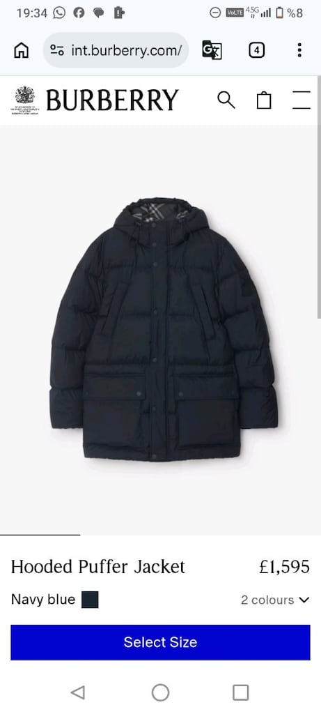 750€ Burberry orjinal