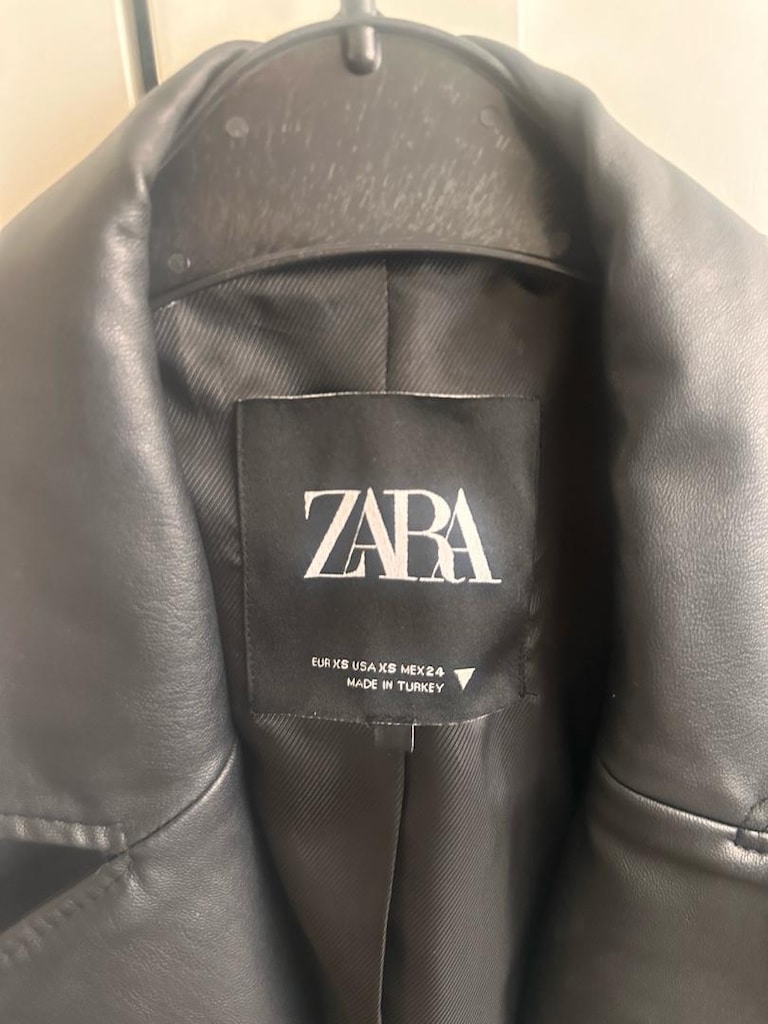 zara uzun yeni deri ceket - 4
