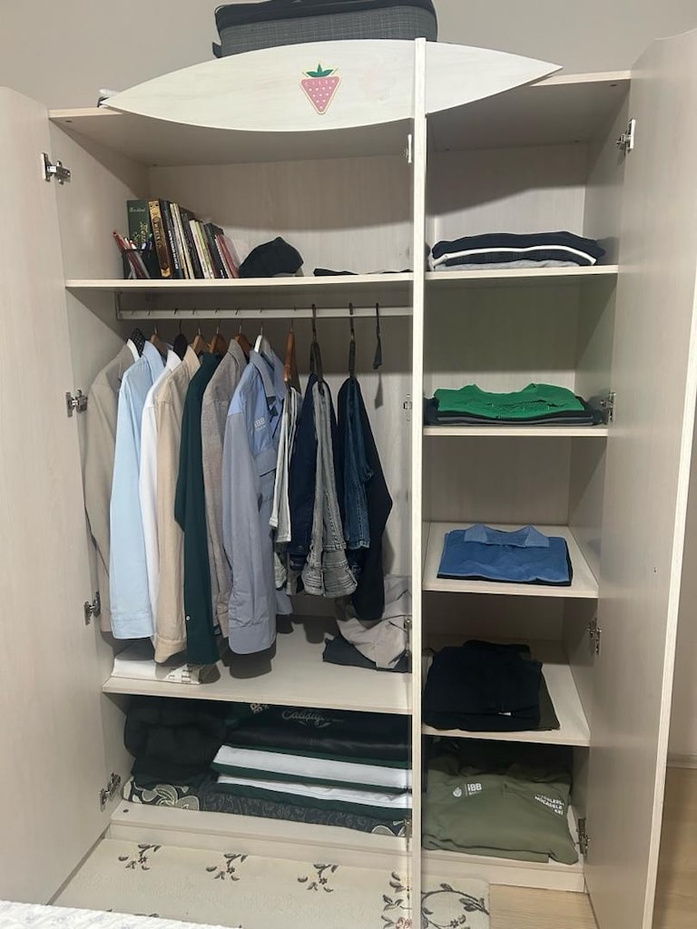 çift kişilik baza başlık ve 3 kapaklı gardırop - 4
