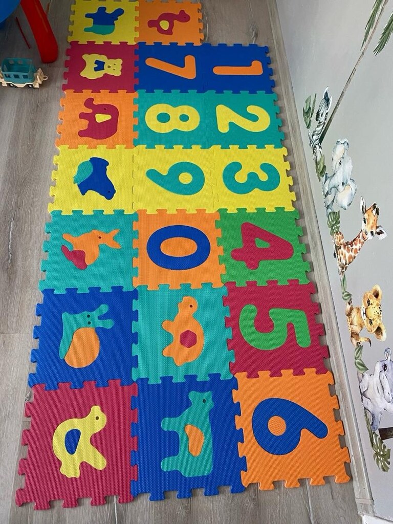 renkli oyun matı e bebek - 2
