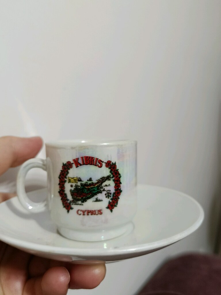 Beyaz Sedefli Kahve Fincanı Seti - 2