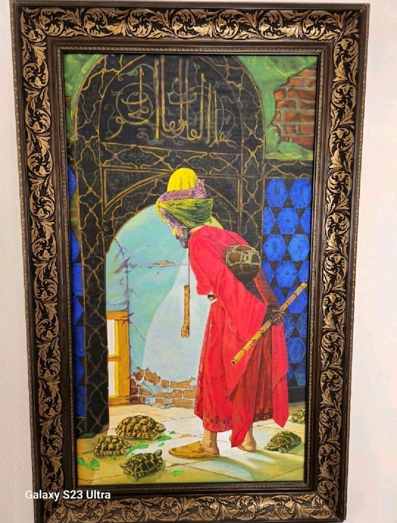 MUHTEŞEM BÜYÜK BOY 1.SINIF YAĞLI BOYA ESER - 11