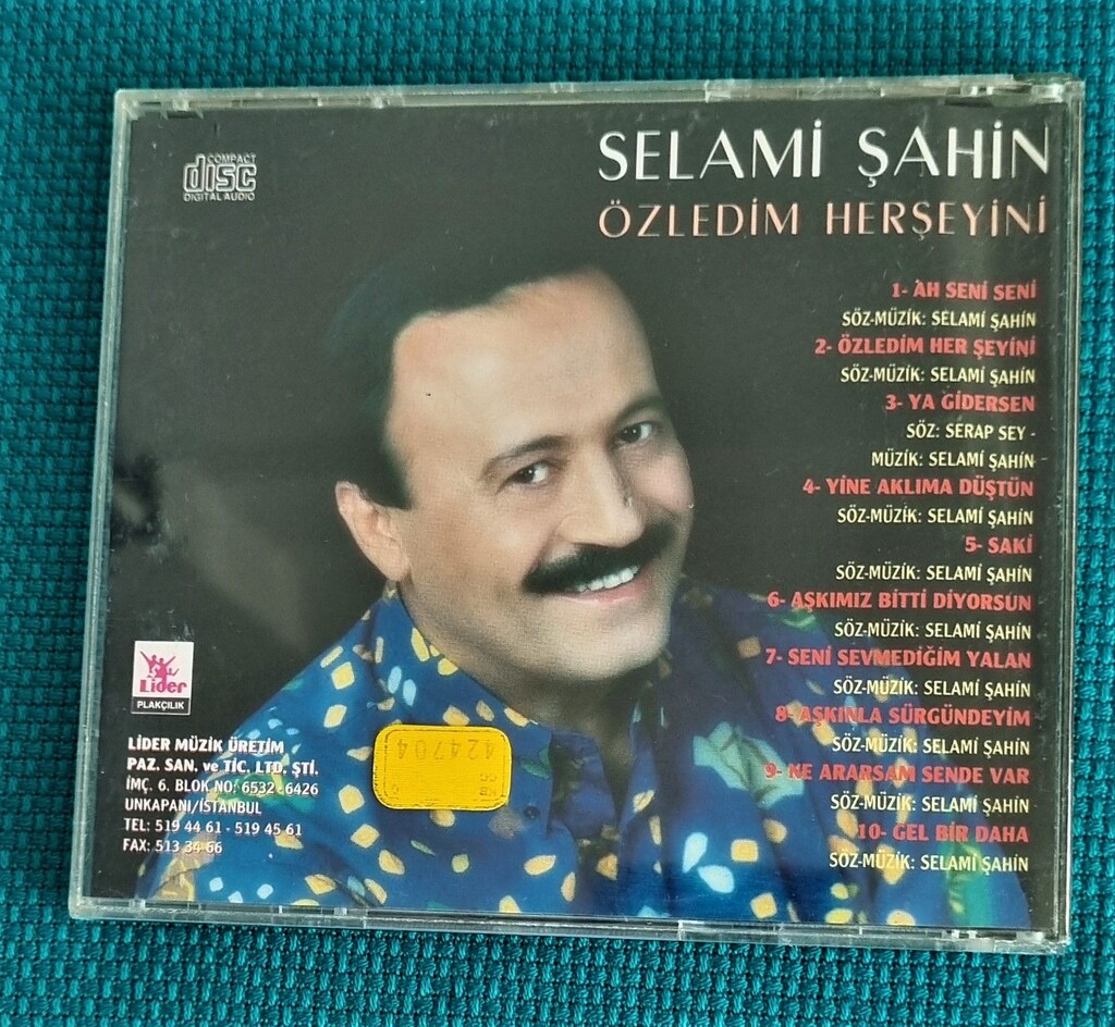 Selami Şahin CD - “Özledim Her Şeyini” Orijinal CD - 2