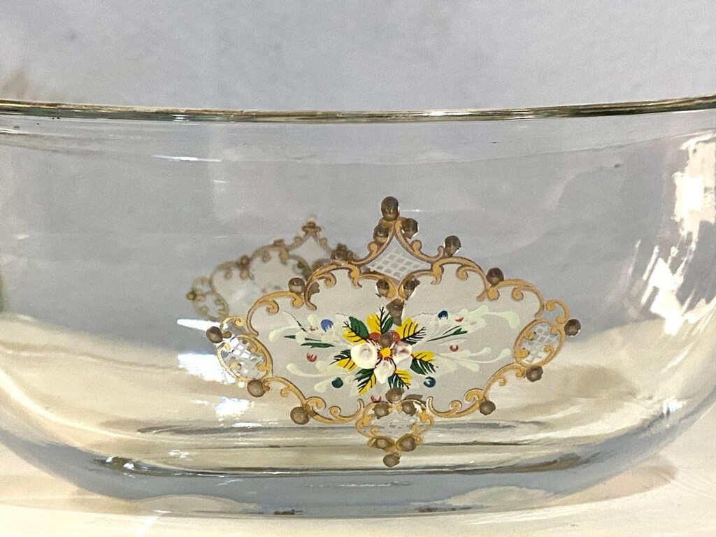 PAŞABAHÇE Butik Vintage El Boyama Cam Jardinyer & Gondol - 4