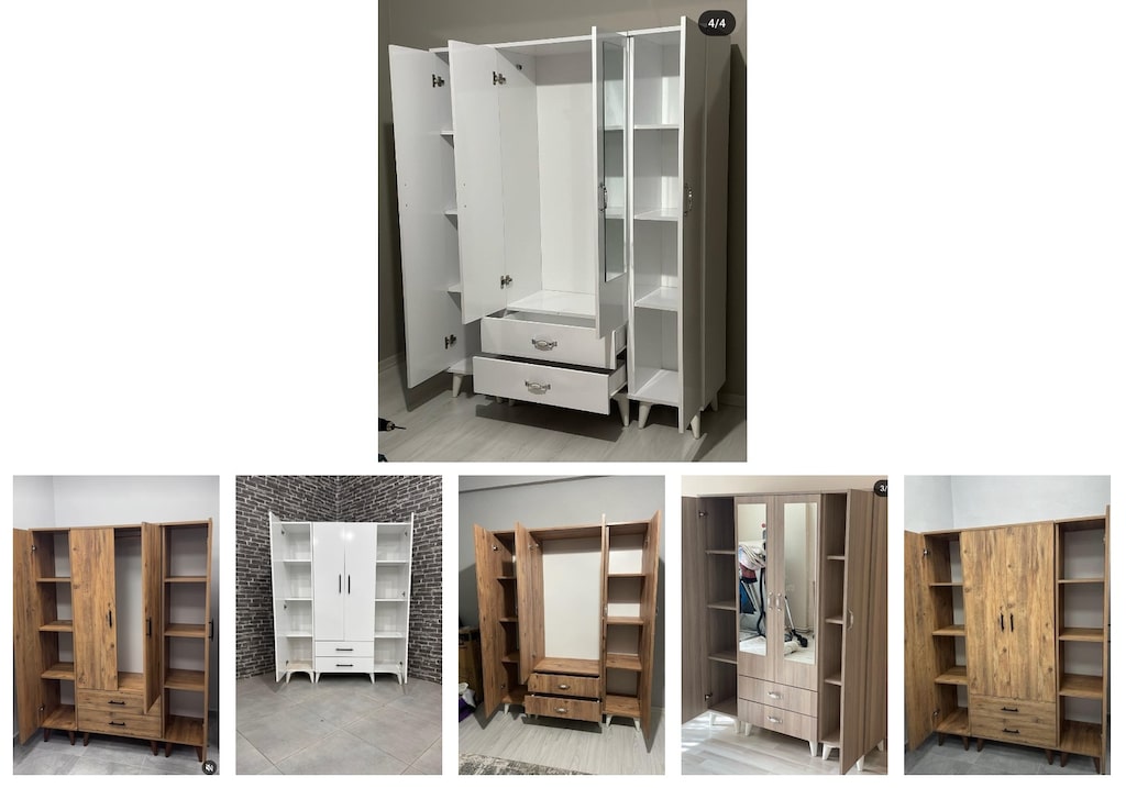 4 kapaklı elbise dolabı lbdvsdxqlz - 6