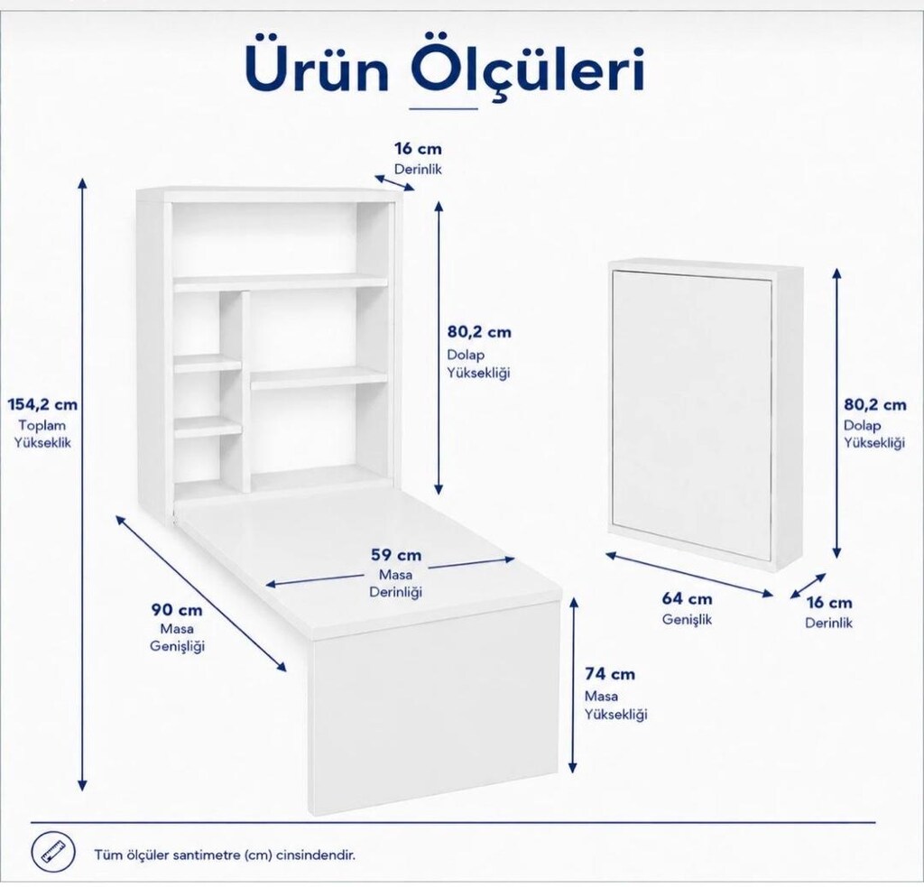 Katlanır Masa & Duvar Rafı