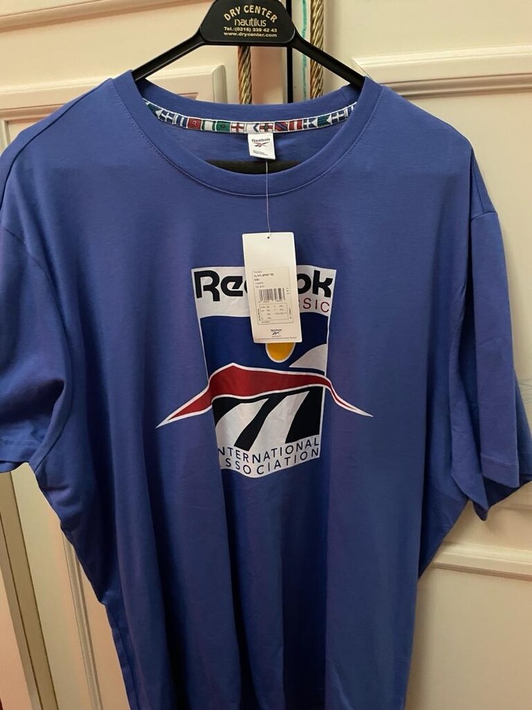 reebok mavi tişort 2xl sıfır etiketi üstünde orginal - 2