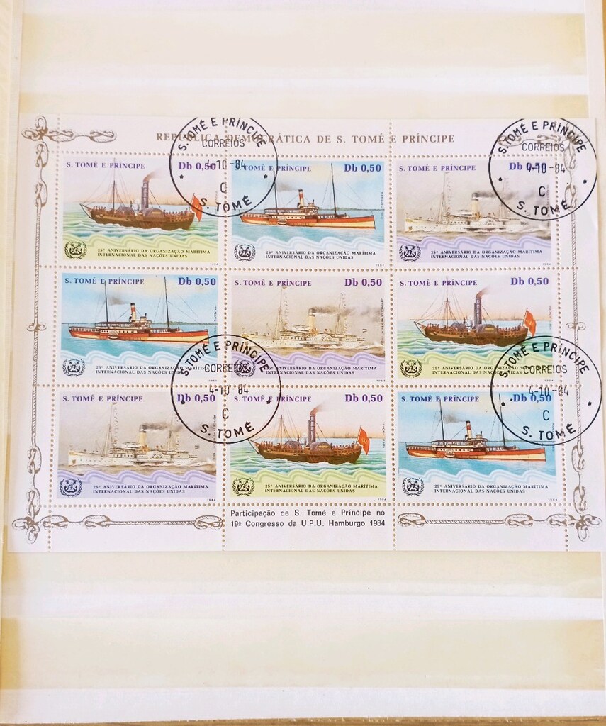 1984 São Tomé ve Príncipe – Hamburg UPU | Tarihi Buharlı Gemiler - 7