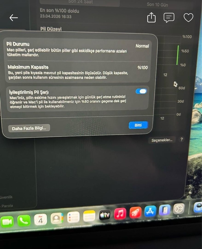 MACBOOK AİR 2022 M2 İSLEMCİ BATARYA SAĞLIK %100 - 4