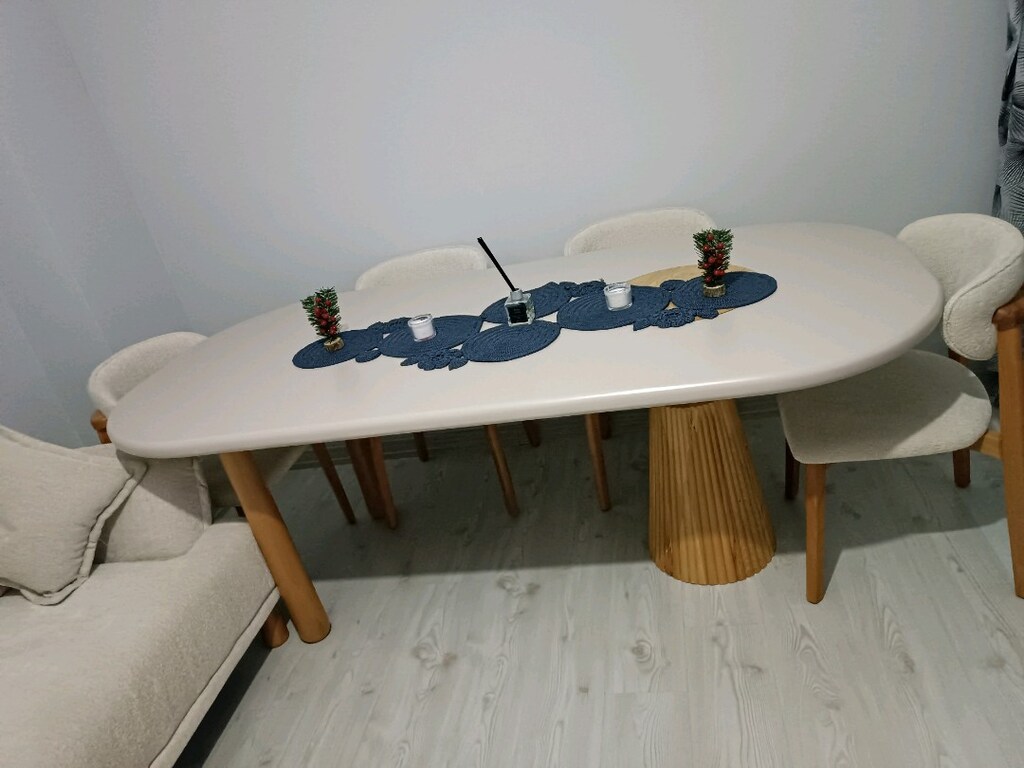 Özel Tasarım Ceviz Ağacı Yemek Masası + 6 Sandalye | Sıfır Ayarında - 6