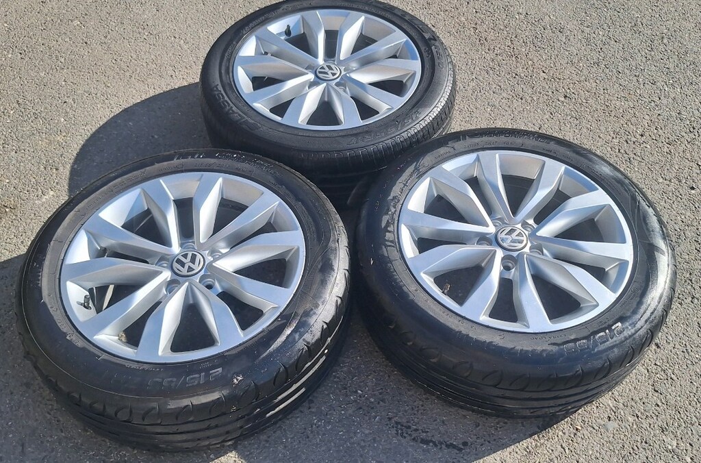 215 55 17 ORJİNAL JANT LASTİK 2 ADET JETTA CADDY GOLF AUDİ PASSAT UYUM - 6