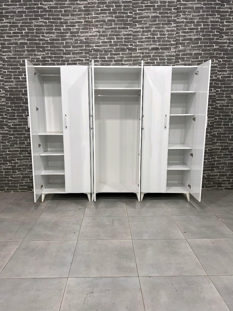 MDF 6 kapaklı elbise dolabı - 8