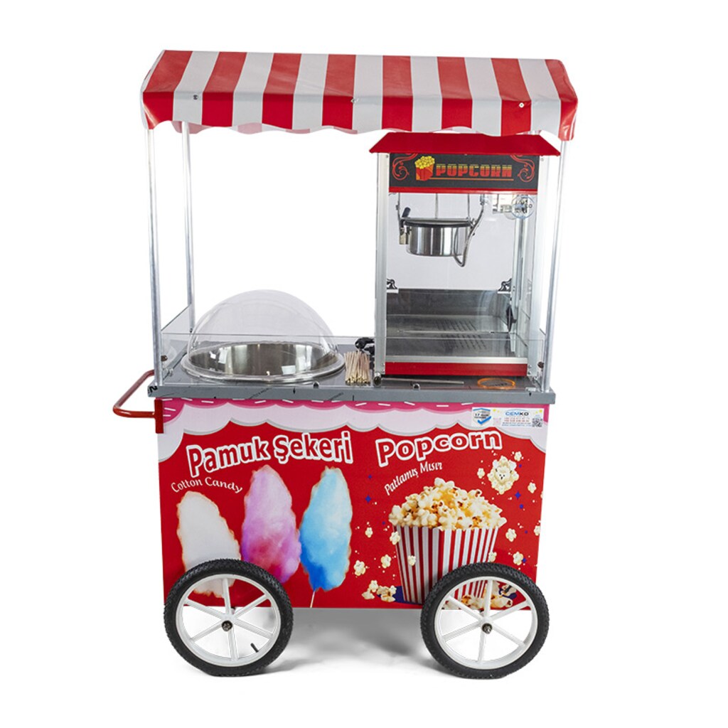 Pamuk Şekeri ve Popcorn Arabası İkisi Bir Arada 1012