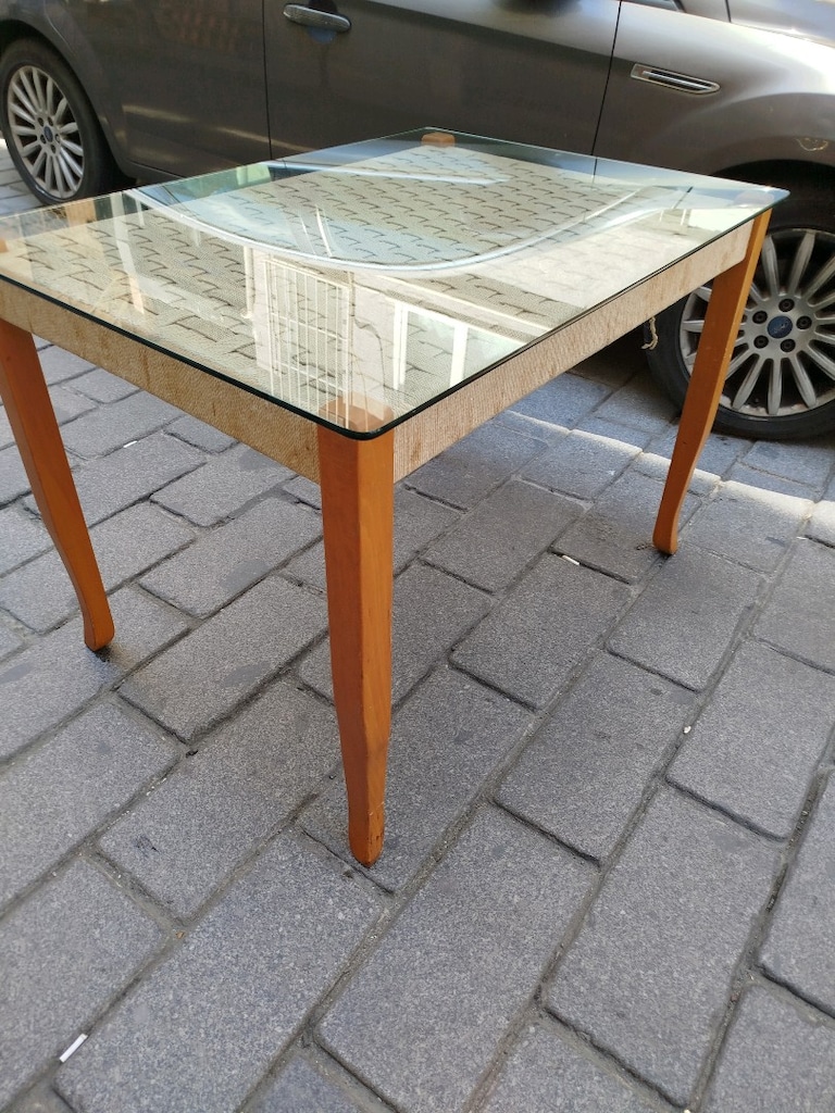 seyyar camlı çok amaçlı hasır masa - 4