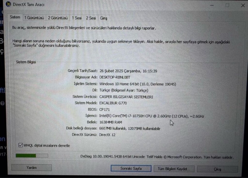 CASPER EXCALİBUR LAPTOP(OYUNCU PC) - 5