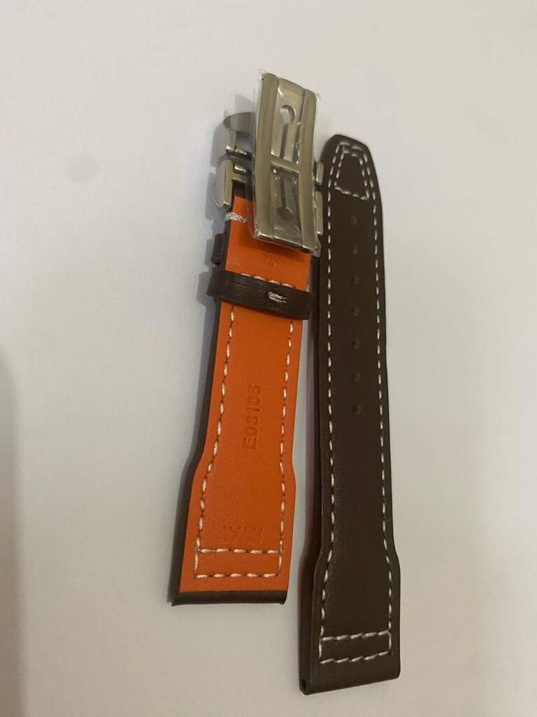 IWC 21 mm kahverengi deri kordon tokalı - 6