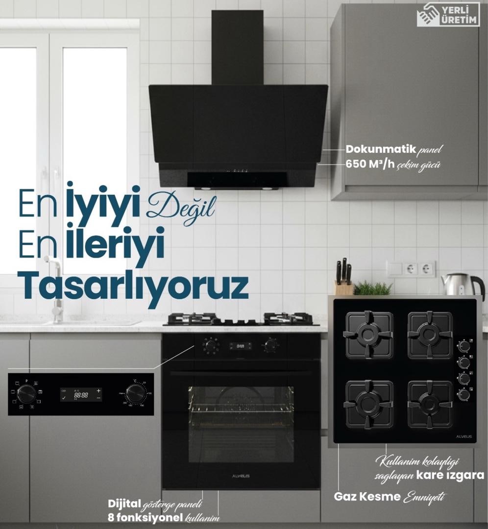 SIFIR ANKASTRE SETLER TAKIMI ankastre seti takımı ocak fırın davlumbaz - 6