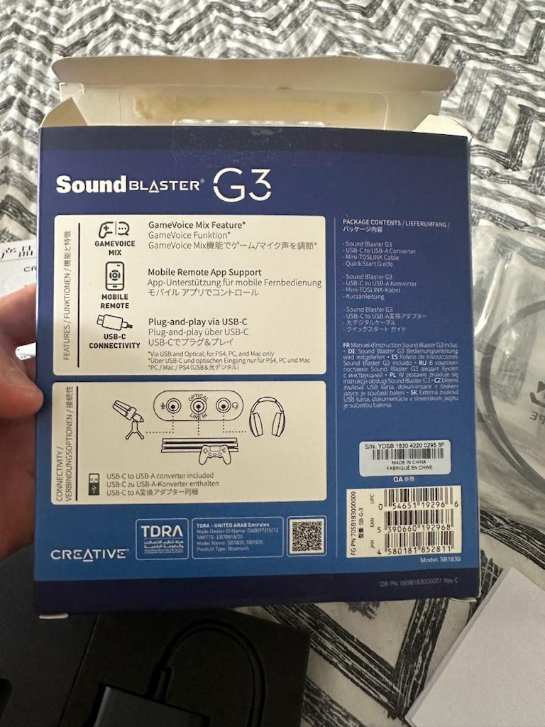 Creative Sound Blaster G3 Taşınabilir Ses Kartı / Amfi Sıfır - 4