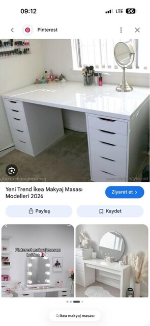 İkea makyaj masası
