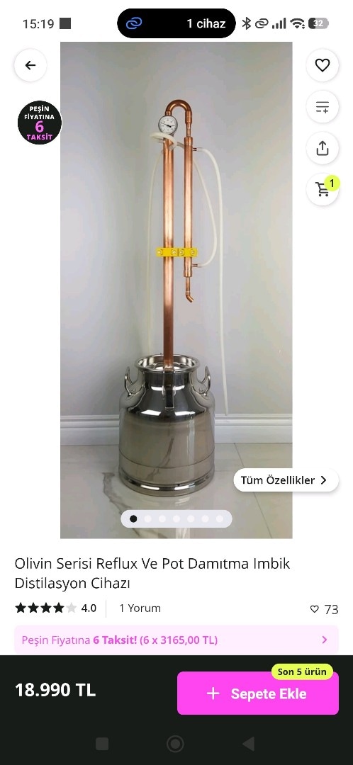 50litre Reflux ve Pot damıtma imbik 14litre kazan 60 litre Kova - 2