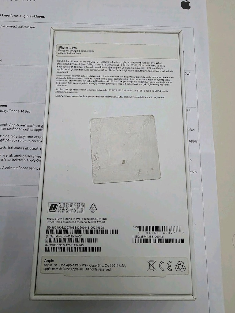 İphone 14 Pro 512 Gb Türkiye pil %100 - 8
