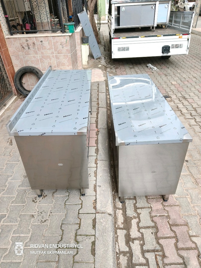 160 cm krom çalışma tezgahı krom tezgah endüstriyel hazır mutfak tezga - 4