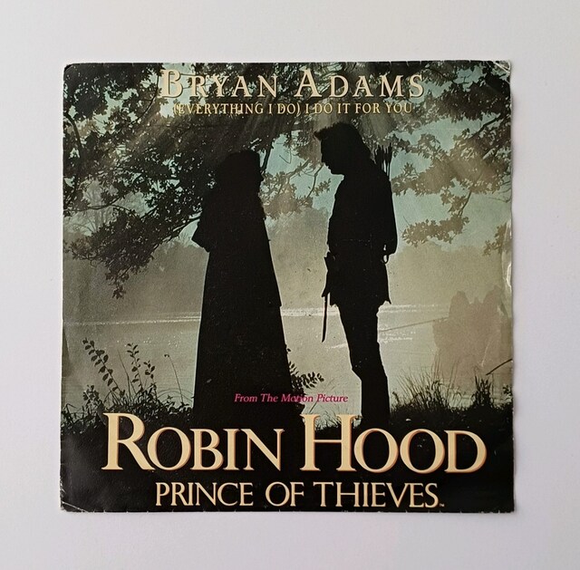ROBİN HOOD SOUNDTRACK BRYAN ADAMS EVERYTHING I DO DÖNEM 45LİK PLAK