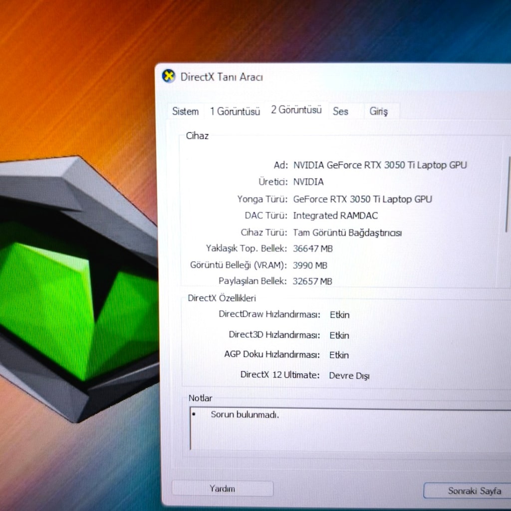 MONSTER / 64 RAM / 1 TB SSD / RTX 3050Tİ / 144 HZ / 17.3" BÜYÜK EKRAN - 10